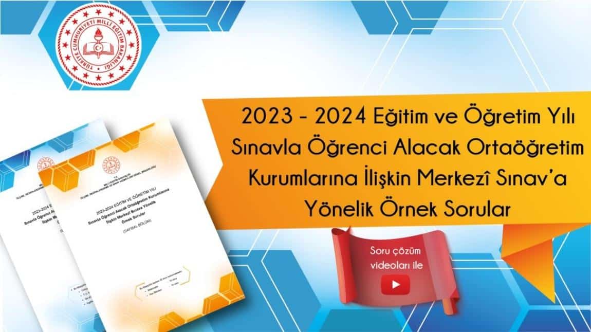 LGS KAPSAMINDAKİ MERKEZÎ SINAVA YÖNELİK ÖRNEK SORULAR